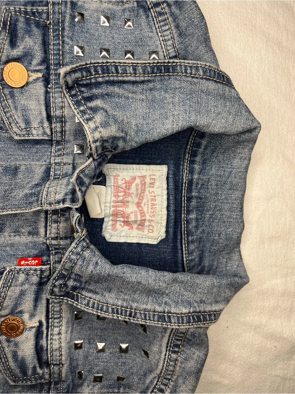 Levi's Kids Blue Jean Jacket with Stud Accents
